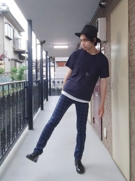 「ADPOSION（アドポーション）のアイテム（帽子）」を使った、俊さん（メンズ・178cm）の夏コーディネート
