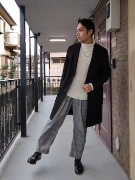 「jiggys shop（ジギーズショップ）のアイテム（トップス）」を使った、俊さん（メンズ・178cm）の冬コーディネート