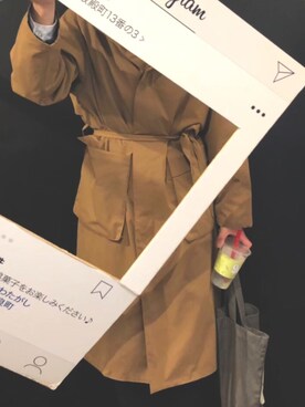 「Lui's（ルイス）のアイテム（トレンチコート）」を使った、eringiさん（メンズ・178cm）の夏コーディネート