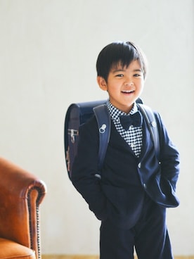 「入学式」｜「アイテム（その他アウター）」を使った、kenppyさん（キッズ・125cm）の春コーディネート