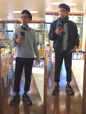 「CLANE（クラネ）のアイテム（ナイロンジャケット）」を使った、masayan さん（メンズ・171cm）の冬コーディネート