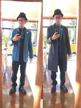 「JUN OKAMOTO（ジュンオカモト）のアイテム（パンツ）」を使った、masayan さん（メンズ・171cm）の冬コーディネート