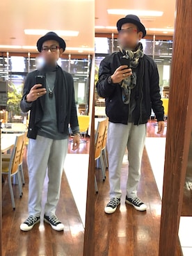 「CLANE（クラネ）のアイテム（ミリタリージャケット）」を使った、masayan さん（メンズ・171cm）の冬コーディネート