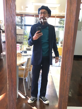 「JUN OKAMOTO（ジュンオカモト）のアイテム」を使った、masayan さん（メンズ・171cm）の冬コーディネート
