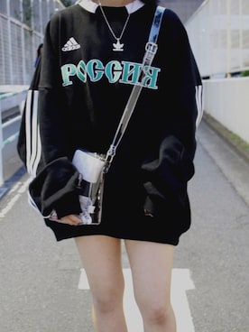 「Gosha Rubchinskiy（ゴーシャラブチンスキー）のアイテム」を使った、Akane Nanbuさん（レディース・154cm）の春コーディネート
