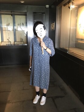 「古着ワンピース」｜「アイテム（その他）」を使った、ayakoさん（レディース・159cm）の夏コーディネート