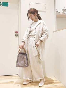 「Samansa Mos2（サマンサ モスモス）のアイテム（テーラードジャケット）」を使った、おーたけ☺︎さん（レディース・156cm）の春コーディネート