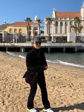 「UNIQLO（ユニクロ）のエクストラファインメリノリブタートルネックセーター（長袖）（ニット/セーター）」を使った、Sentaroさん（メンズ・168cm）の冬コーディネート