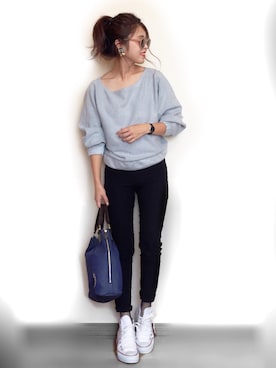 「Daniel Wellington（ダニエルウェリントン）の販売終了クラシックペティット アッシュフィールド32mm（アナログ腕時計）」を使った、Miiさん（レディース・159cm）の秋コーディネート