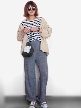 「green label relaxing（グリーンレーベルリラクシング）のST デッド USミリタリー ポーチ / 巾着（ショルダーバッグ）」を使った、Miiさん（レディース・159cm）の春コーディネート
