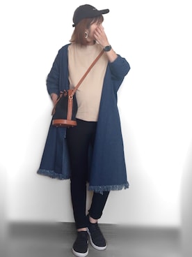 「Sheson（シーズン）のアイテム（スウェット）」を使った、Miiさん（レディース・159cm）の春コーディネート