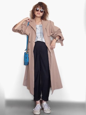 「EGOIST（エゴイスト）のアイテム（Tシャツ/カットソー）」を使った、Miiさん（レディース・159cm）の春コーディネート