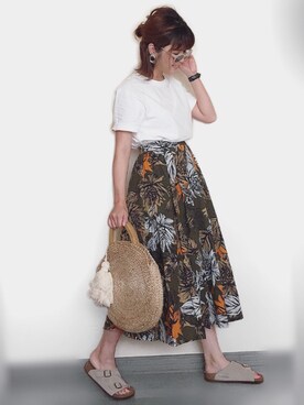 「2018ss」｜「アイテム（アクセサリー）」を使った、Miiさん（レディース・159cm）の夏コーディネート