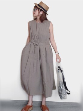 「Daniel Wellington（ダニエルウェリントン）の販売終了 クラシックペティット ボンダイ 32mm（アナログ腕時計）」を使った、Miiさん（レディース・159cm）の夏コーディネート