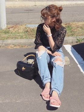 「EGOIST（エゴイスト）のアイテム（バッグ）」を使った、Miiさん（レディース・159cm）の夏コーディネート