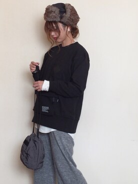 「Ne-net（ネネット）のアイテム（スウェット）」を使った、Miiさん（レディース・159cm）の秋コーディネート