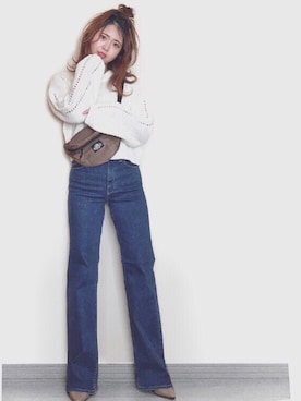 「ヤヌーク」｜Miiさん（レディース・159cm）の冬コーディネート