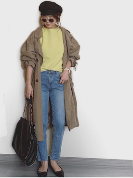 「pairpair」｜「アイテム（キャスケット）」を使った、Miiさん（レディース・159cm）の春コーディネート