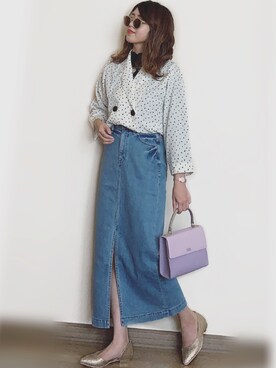 「ヤヌーク」｜「アイテム（アクセサリー）」を使った、Miiさん（レディース・159cm）の春コーディネート