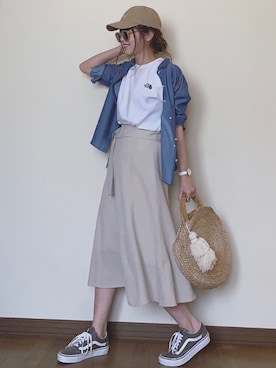 「Daniel Wellington（ダニエルウェリントン）の販売終了 クラシックペティット ボンダイ 32mm（アナログ腕時計）」を使った、Miiさん（レディース・159cm）の春コーディネート