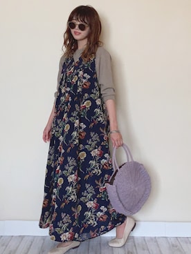 「ペーパーバッグ」｜「アイテム（オールインワン・サロペット）」を使った、Miiさん（レディース・159cm）の春コーディネート
