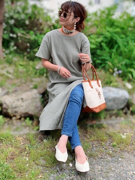「リップスター」｜「アイテム（腕時計）」を使った、Miiさん（レディース・159cm）の夏コーディネート