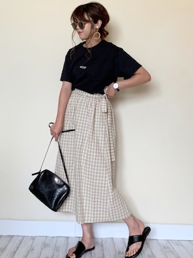 「SaaCha（サーチャ）のアイテム」を使った、Miiさん（レディース・160cm）の夏コーディネート