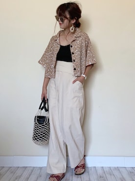 「SaaCha（サーチャ）のアイテム」を使った、Miiさん（レディース・160cm）の夏コーディネート