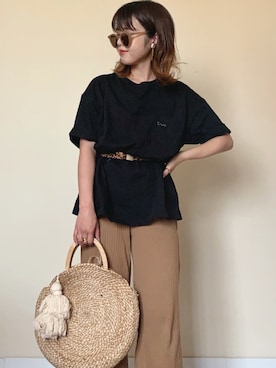 「LIBRÉM（リブレム）のアイテム（トップス）」を使った、Miiさん（レディース・160cm）の夏コーディネート