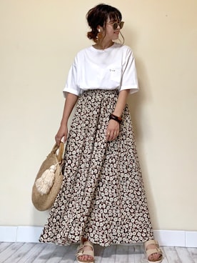 「LIBRÉM（リブレム）のアイテム（トップス）」を使った、Miiさん（レディース・159cm）の夏コーディネート