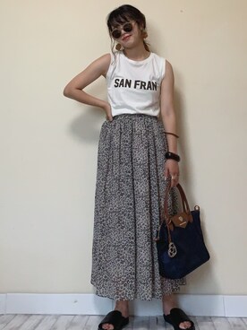 「ZAKKA-BOX（ザッカボックス）のアイテム（アクセサリー）」を使った、Miiさん（レディース・159cm）の夏コーディネート