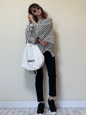 「ZAKKA-BOX（ザッカボックス）のアイテム（アクセサリー）」を使った、Miiさん（レディース・159cm）の夏コーディネート