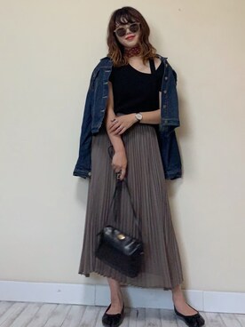 「LIBRÉM（リブレム）のアイテム」を使った、Miiさん（レディース・159cm）の秋コーディネート