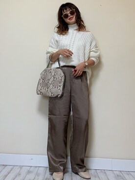 「LIBRÉM（リブレム）のアイテム」を使った、Miiさん（レディース・159cm）の秋コーディネート