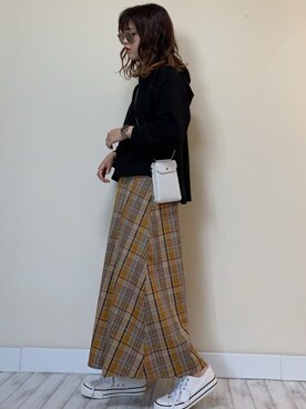 「リップスター」｜「アイテム（腕時計）」を使った、Miiさん（レディース・159cm）の秋コーディネート