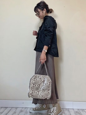 「SonnyLabel」｜「アイテム（アナログ腕時計）」を使った、Miiさん（レディース・159cm）の秋コーディネート