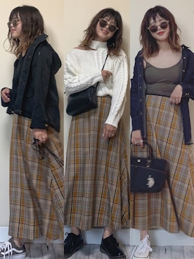 「SonnyLabel」｜「アイテム（マウンテンパーカー）」を使った、Miiさん（レディース・159cm）の秋コーディネート