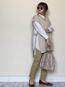 「LIBRÉM（リブレム）のアイテム」を使った、Miiさん（レディース・159cm）の春コーディネート