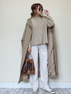 「シースルー」｜「アイテム（トレンチコート）」を使った、Miiさん（レディース・159cm）の春コーディネート