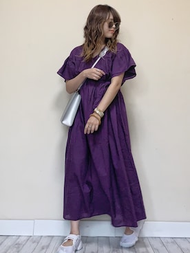「TRIANGLE PALETTE（トライアングルパレット）のアイテム（ワンピース/ドレス）」を使った、Miiさん（レディース・159cm）の春コーディネート