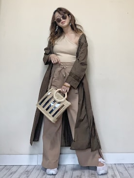 「TRIANGLE PALETTE（トライアングルパレット）のアイテム（トップス）」を使った、Miiさん（レディース・159cm）の春コーディネート