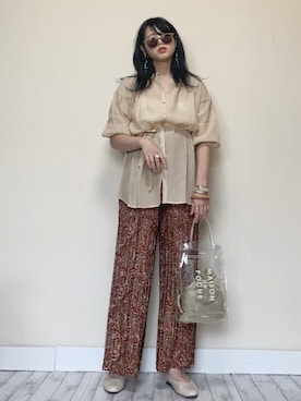 「studio CLIP（スタディオクリップ）のアイテム」を使った、Miiさん（レディース・159cm）の夏コーディネート