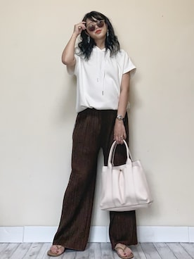 「AmbreNeige」｜「アイテム（アナログ腕時計）」を使った、Miiさん（レディース・159cm）の夏コーディネート