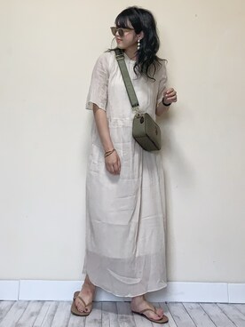 「4youstory（フォーユーストーリー）のアイテム（ワンピース）」を使った、Miiさん（レディース・159cm）の夏コーディネート