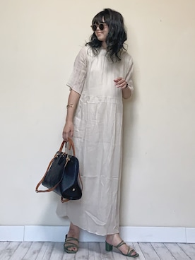 「4youstory（フォーユーストーリー）のアイテム（ワンピース）」を使った、Miiさん（レディース・159cm）の夏コーディネート