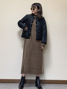 「秋のカフェオレコーデ」｜「アイテム（ダウンジャケット/コート）」を使った、Miiさん（レディース・159cm）の秋コーディネート