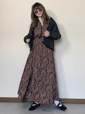 「SonnyLabel」｜「アイテム（ダウンジャケット/コート）」を使った、Miiさん（レディース・159cm）の冬コーディネート