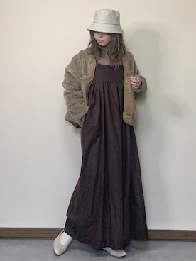 「URBAN RESEARCH ROSSO」｜「アイテム（オールインワン・サロペット）」を使った、Miiさん（レディース・159cm）の冬コーディネート