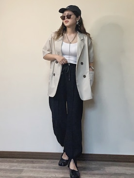 「CALVIN KLEIN WATCHES+JEWELRY（カルバン・クライン ウォッチ＆ジュエリー）のアイテム（アナログ腕時計）」を使った、Miiさん（レディース・159cm）の夏コーディネート