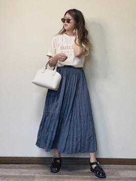 「Rewde（ルゥデ）のアイテム」を使った、Miiさん（レディース・159cm）の夏コーディネート